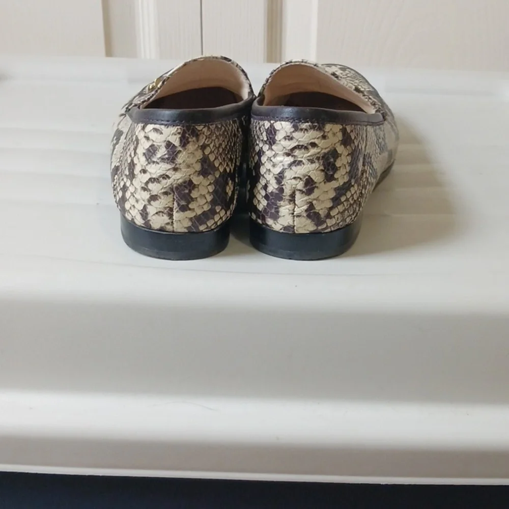 Sam Edelman "Lior" leather snakeskin bit slip on loafers - size 7 - Picture 4 of 11